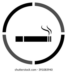 Cigarette  - black vector icon