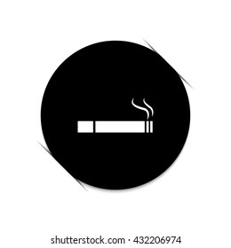 Cigarette  - black vector icon