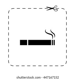 Cigarette  - black vector icon