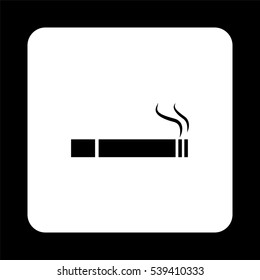 Cigarette  - black vector icon