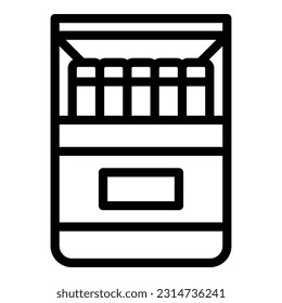 Cigarette box icon outline vector. Cigar tobacco. Burn pack