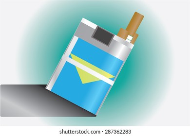 cigarette in box is icon three Dimensional