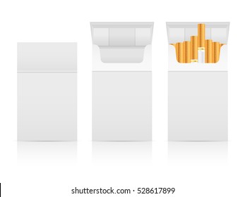 Cigarette box set on a white background.