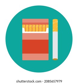 cigarette box and cigarette vector illustration , cigarette poster