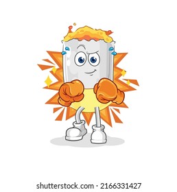 the cigarette boxer character. cartoon mascot vector