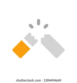 Cigarette broken concept line icon. Simple element illustration.  No smoking cigarette concept outline symbol design. Can be used for web and mobile UI/UX . Modern vector style