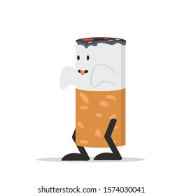 Cigarette butt character as a monster