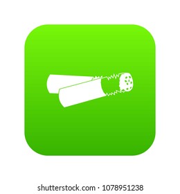 Cigarette butt icon digital green for any design isolated on white vector illustration