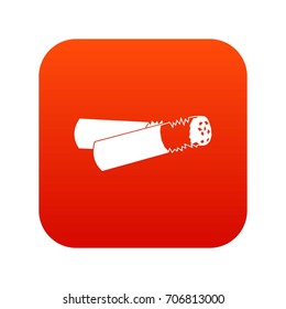 Cigarette butt icon digital red for any design isolated on white vector illustration