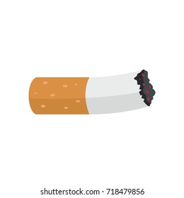 Cigarette butt icon. Flat illustration of Cigarette butt vector icon for web isolated on white background