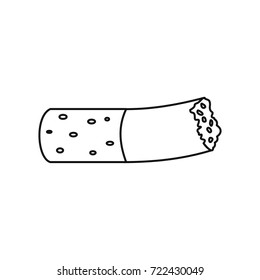 Cigarette butt icon. outline illustration of Cigarette butt vector icon for web isolated on white background
