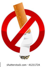 Cigarette butt vector illustration