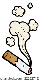 Cigarette cartoon. Nicotine addiction. Vector illustration drawing
