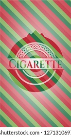 Cigarette christmas emblem background.