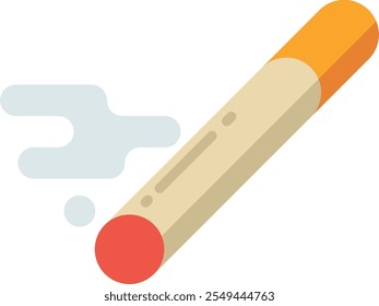 Cigarette color icon. Smoking symbol. Bad habit