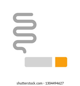 Cigarette concept line icon. Simple element illustration.  No smoking cigarette concept outline symbol design. Can be used for web and mobile UI/UX . Modern vector style