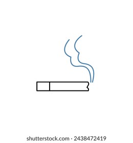 cigarette concept line icon. Simple element illustration. cigarette concept outline symbol design.