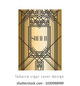 Cigarette cover design. Cigar box mock up.