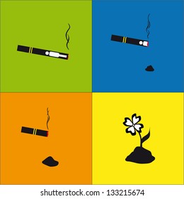 cigarette is death | vector