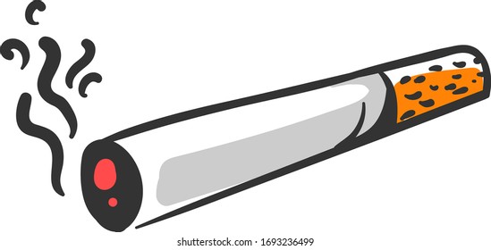 Dibujo de cigarrillos, ilustración, vector sobre fondo blanco