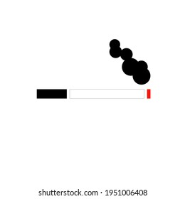cigarette drawing on white background, vector illustration