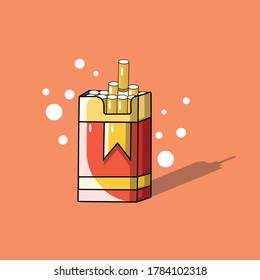 cigarette filters wrapped in a flat design
