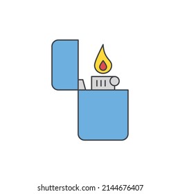 Cigarette fire, firelighter icon in color icon, isolated on white background 