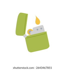 ilustração de design plano de fogo de cigarro isolado 