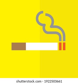 Cigarette Flaming Smoke conceptual design illustration vector