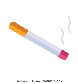 Cigarette Flat Icon Design For Personal nad Commercial Use