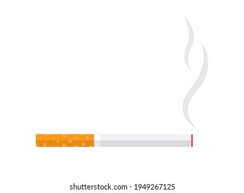 Cigarette flat icon. Isolated flat vector illustration