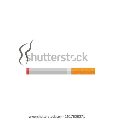 Cigarette flat icon. Isolated flat vector illustration