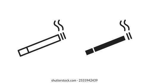 Cigarette flat simple vector symbols illustration.