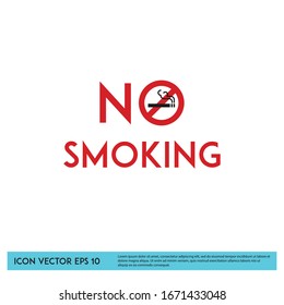 cigarette and forbidden icon no smoking area symbol design element vector eps 10