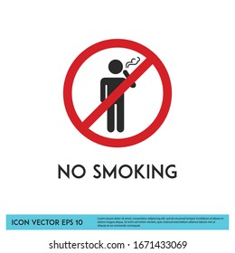 cigarette and forbidden icon no smoking area symbol design element vector eps 10
