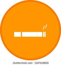 Cigarette Glyph Round Circle Multicolor BG