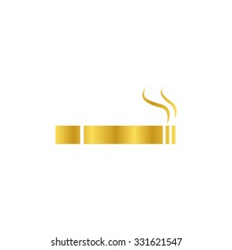 Cigarette -  gold vector icon