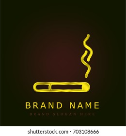 Cigarette golden metallic logo