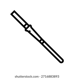 cigarette a holder line icon vector. cigarette a holder sign. isolated contour symbol black illustration