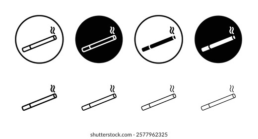 Cigarette icon black and white vector sign