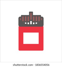 Cigarette Icon Color Design Vector Template Illustration
