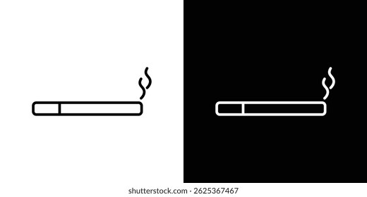 Ícone de cigarro conceito traçado no fundo branco