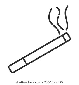 Cigarette icon, co-working symbol outline icon, editable vector illustration and transparent graphic element. Isolated on white background