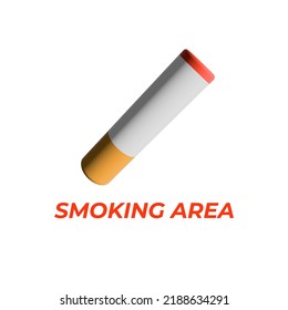 diseño de icono de cigarrillo con concepto de 3 dimensiones. ilustración vectorial