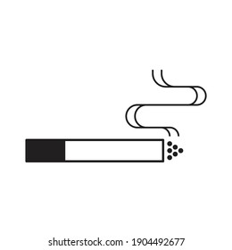 diseño de icono de cigarrillo, aislado en fondo blanco