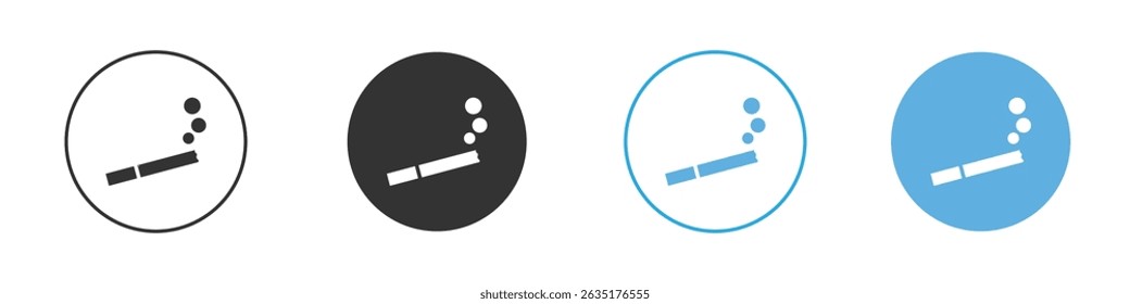 Ícone de cigarro Estilo plano editável, ícones de ilustração