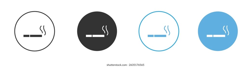 Ícone de cigarro Estilo plano editável, ícones de ilustração