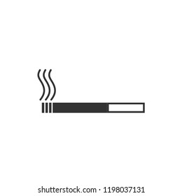 Cigarette icon flat. Icon Flat