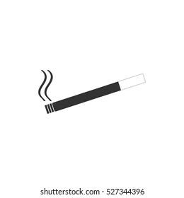 Cigarette icon flat. Illustration isolated vector sign symbol