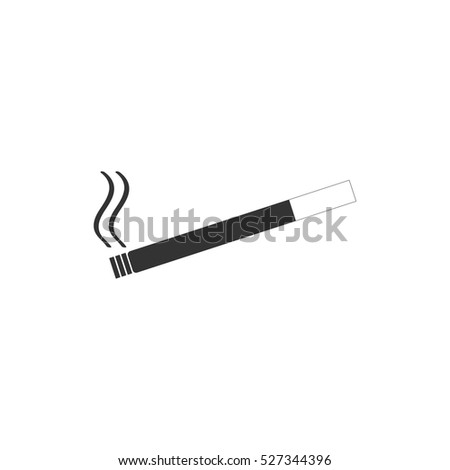 Cigarette icon flat. Illustration isolated vector sign symbol